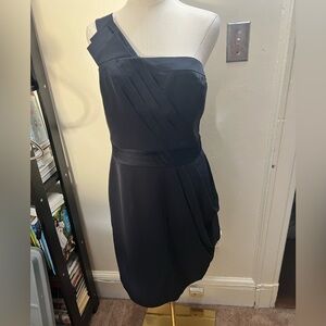 The Limited Women's Navy Blue One Shoulder Knee Length Cocktail Dress size 10